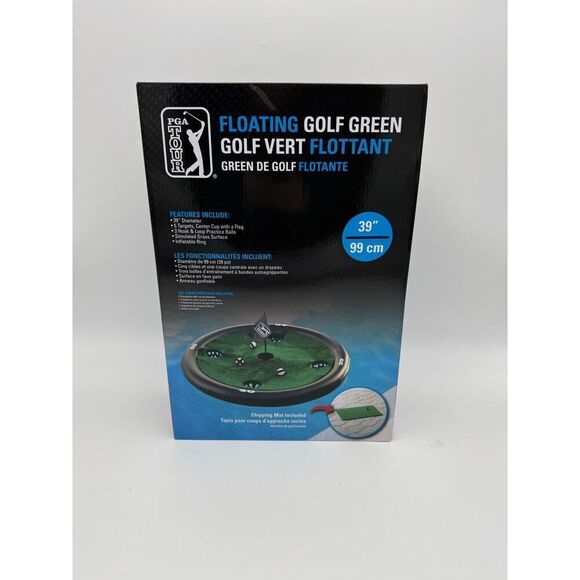 PGA Tour 39' Floating Golf Chipping Green 5 Targets 3 Balls & Mat Included NEW - Picture 1 of 4